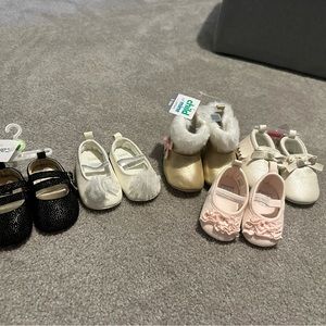 Variety of baby shoes size 0-3 and 3-6 months